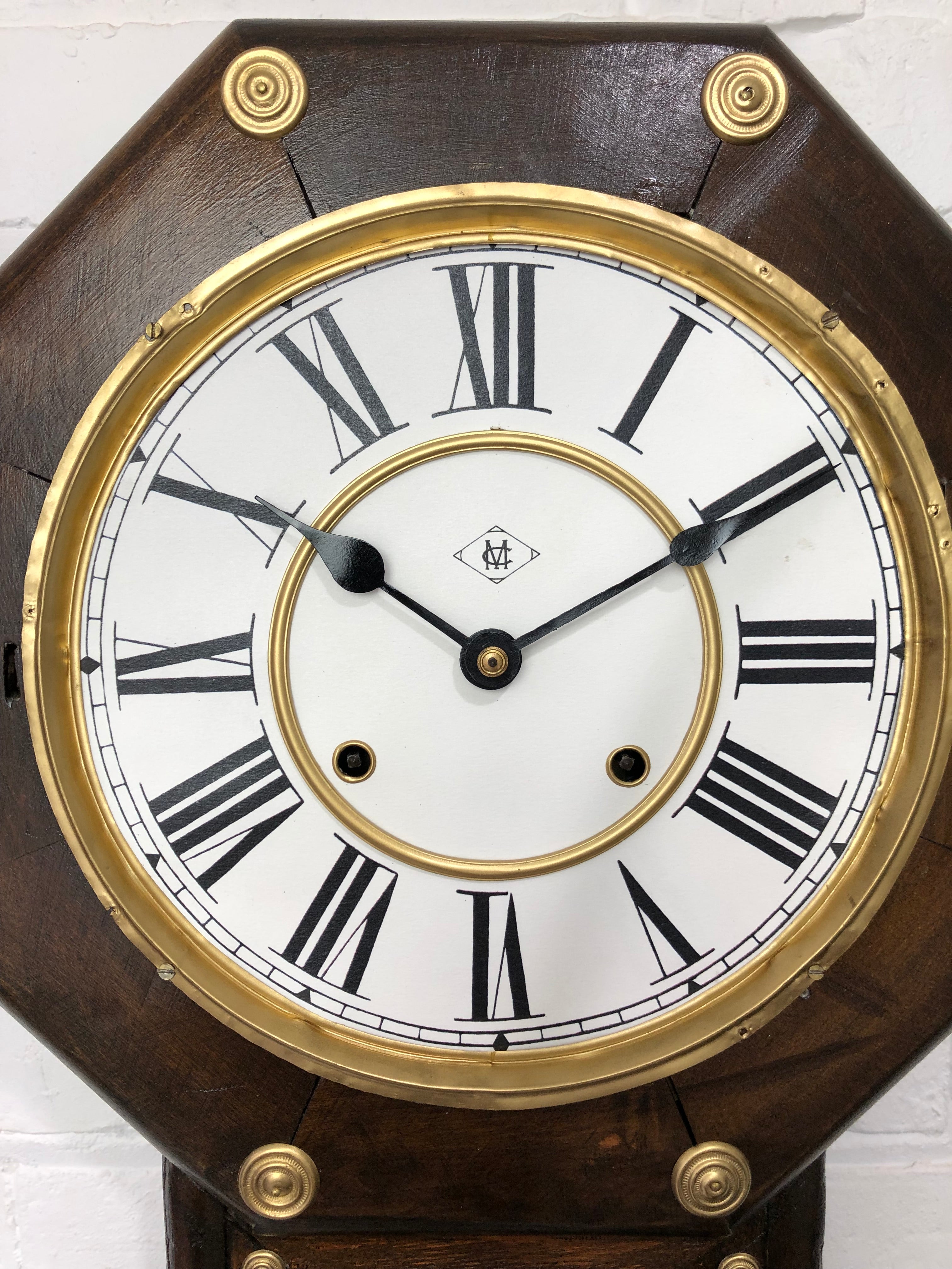 Antique Original MEIJI Pendulum Chime Wall Clock | eXibit collection