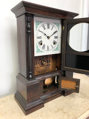 Antique Atkins Hammer on Coil Chime Mantel Clock | eXibit collection