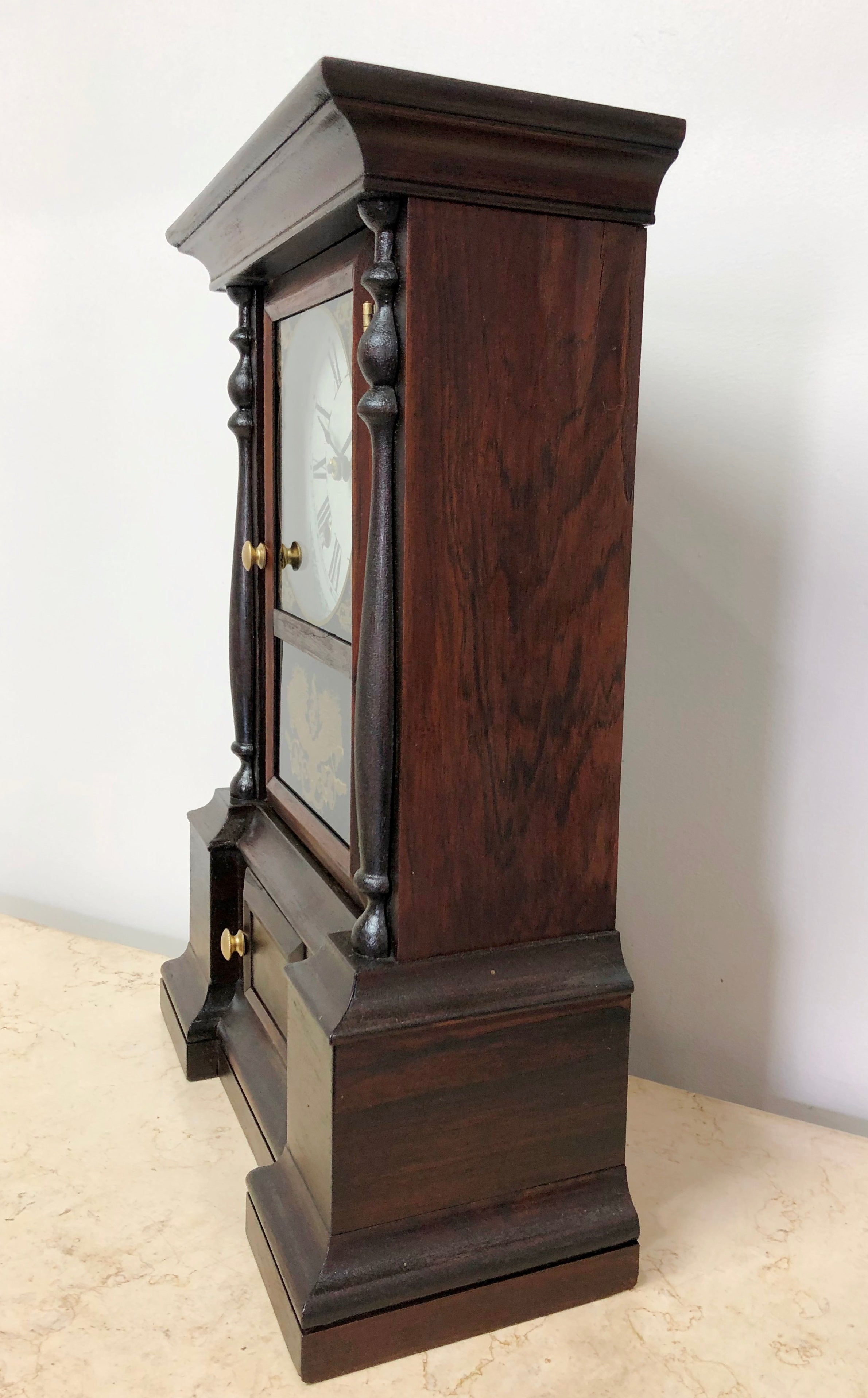 Antique Atkins Hammer on Coil Chime Mantel Clock | eXibit collection