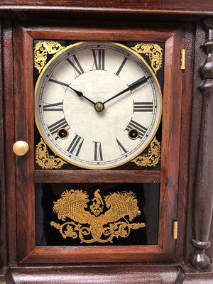 Antique Atkins Hammer on Coil Chime Mantel Clock | eXibit collection