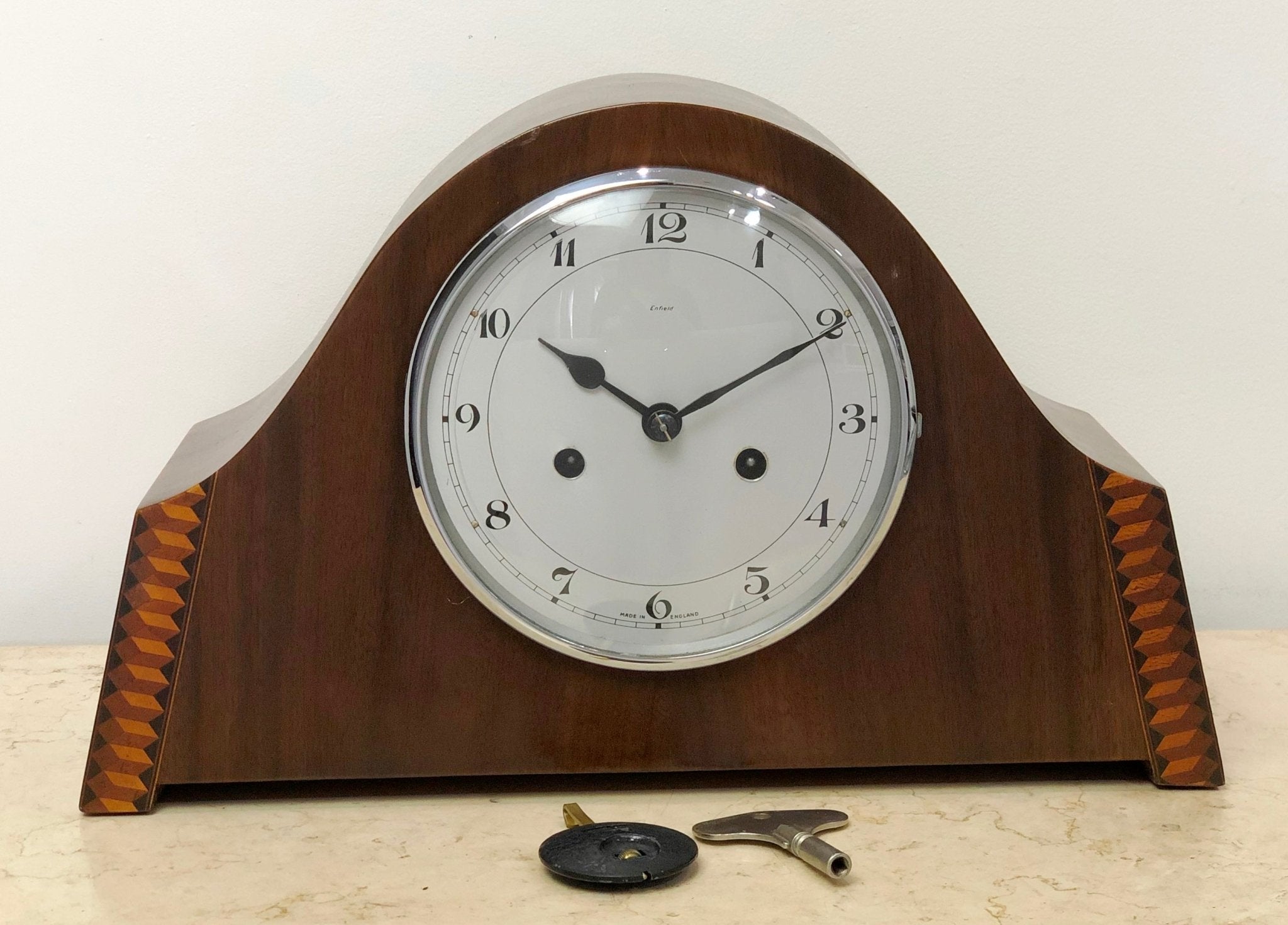 Enfield Clock Collection Original Vintage Enfield Hammer Chime Mantel Clock | Adelaide Clocks