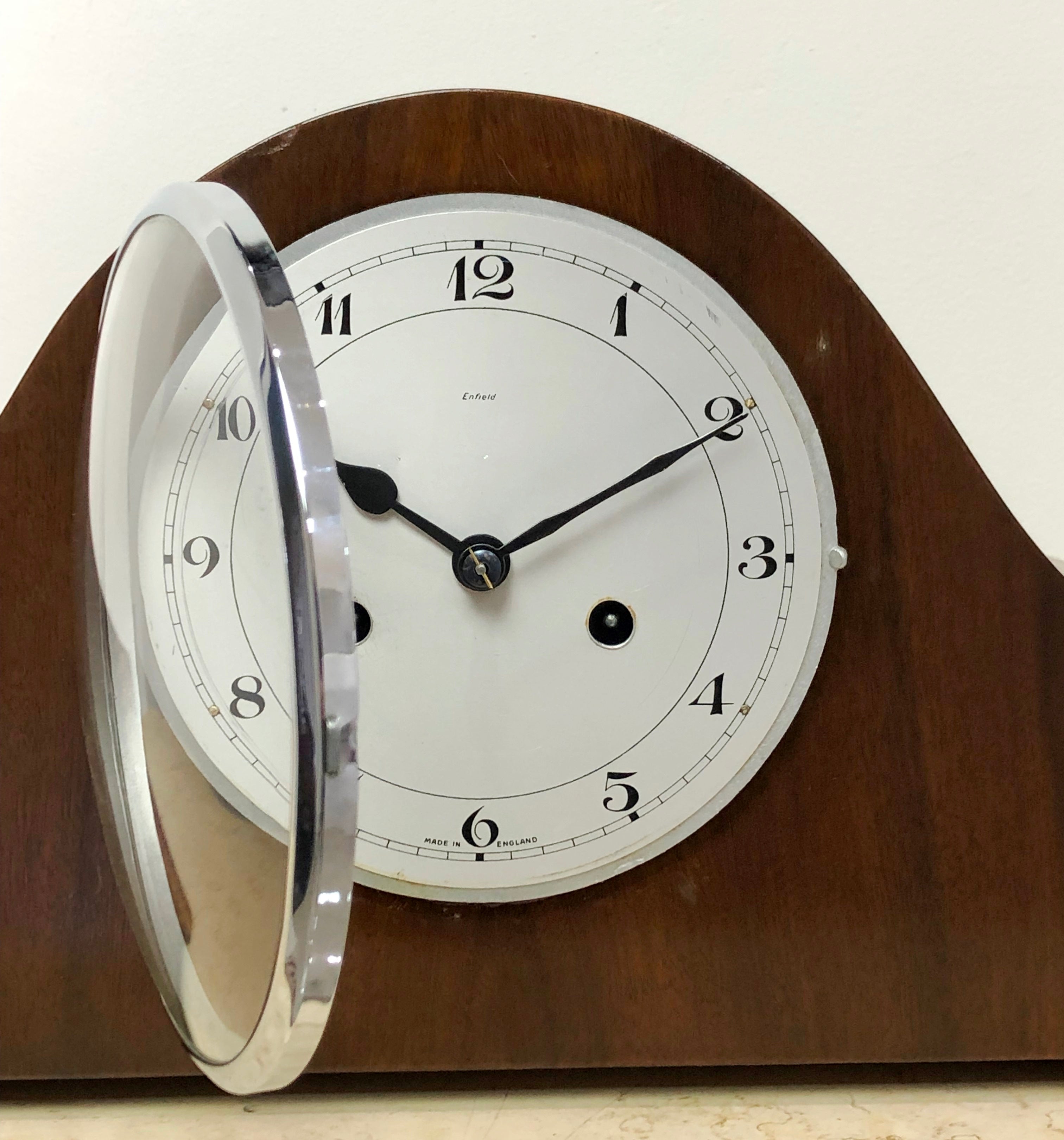 Enfield Clock Collection Original Vintage Enfield Hammer Chime Mantel Clock | Adelaide Clocks
