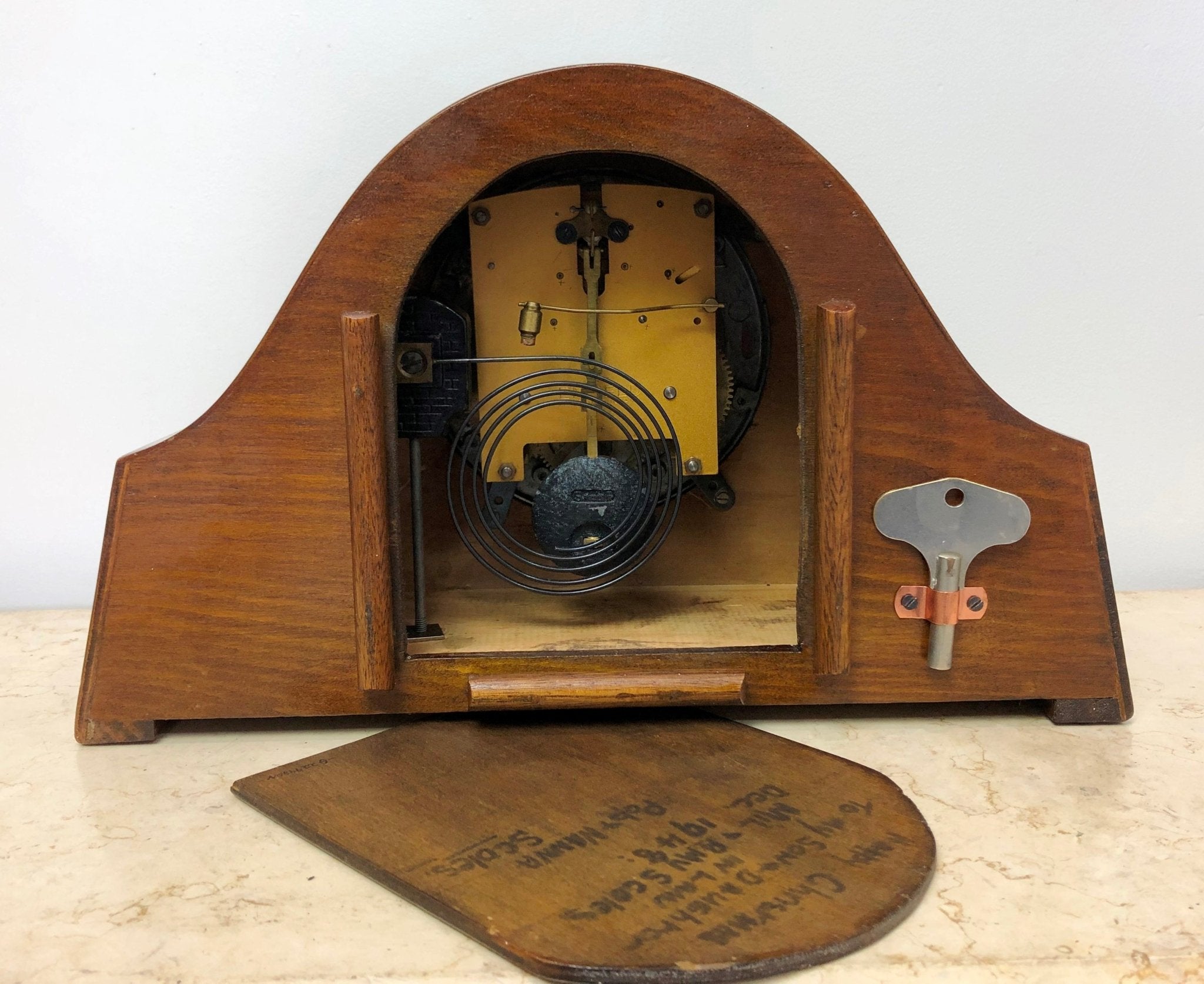 Enfield Clock Collection Original Vintage Enfield Hammer Chime Mantel Clock | Adelaide Clocks