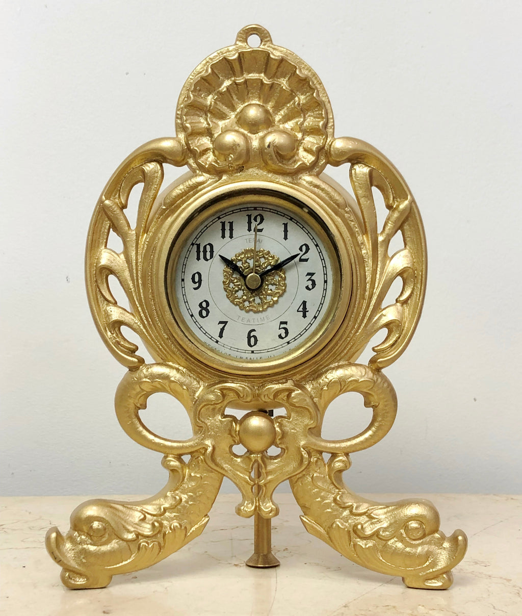 Antique Cast Iron Ornate Westclox Desk Mantel Clock | Adelaide Clocks