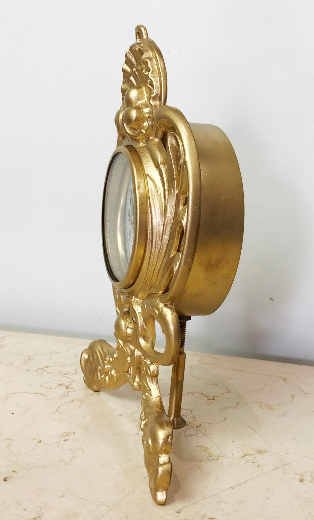 Antique Cast Iron Ornate Westclox Desk Mantel Clock | Adelaide Clocks