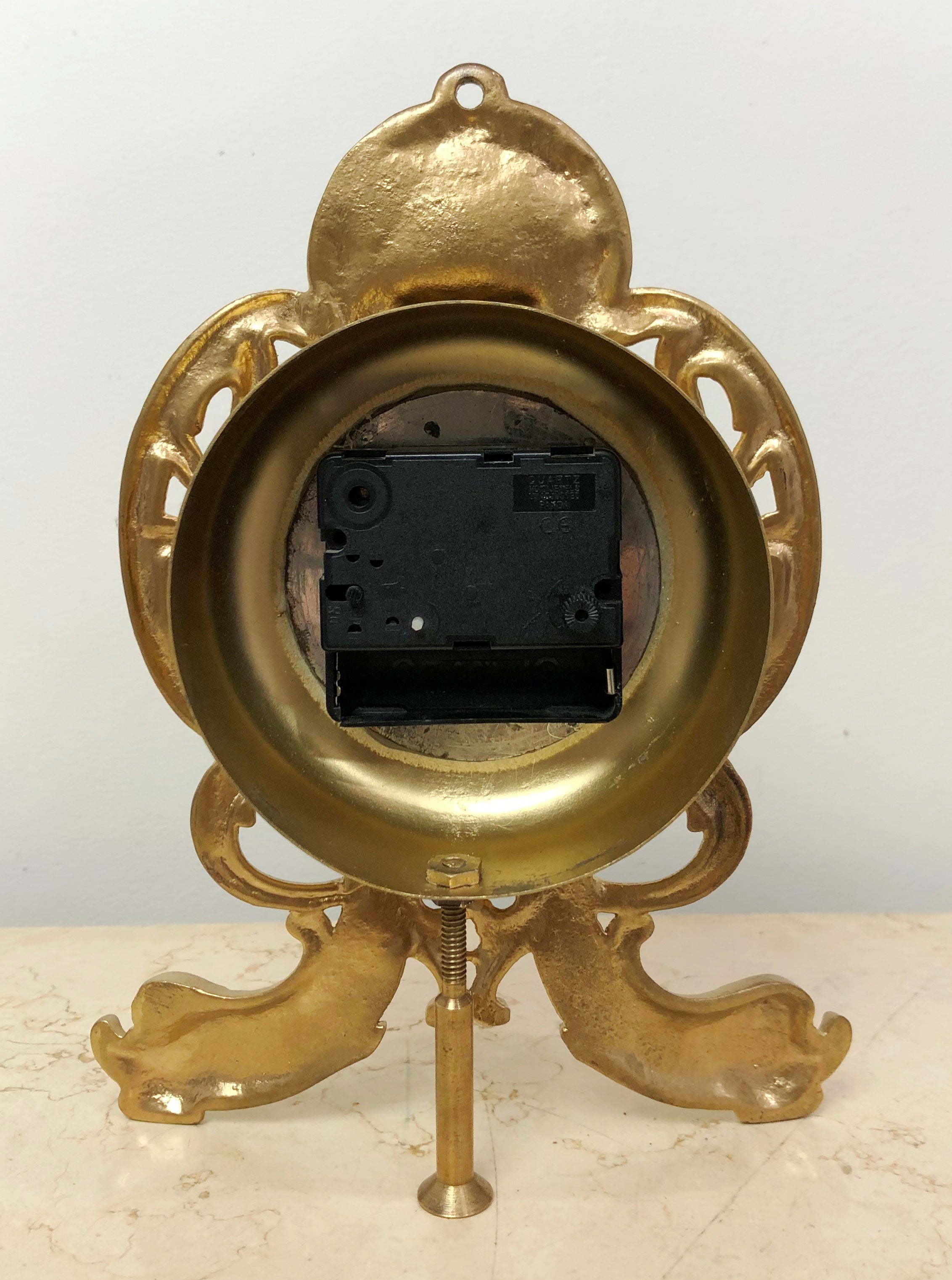 Antique Cast Iron Ornate Westclox Desk Mantel Clock | eXibit collection