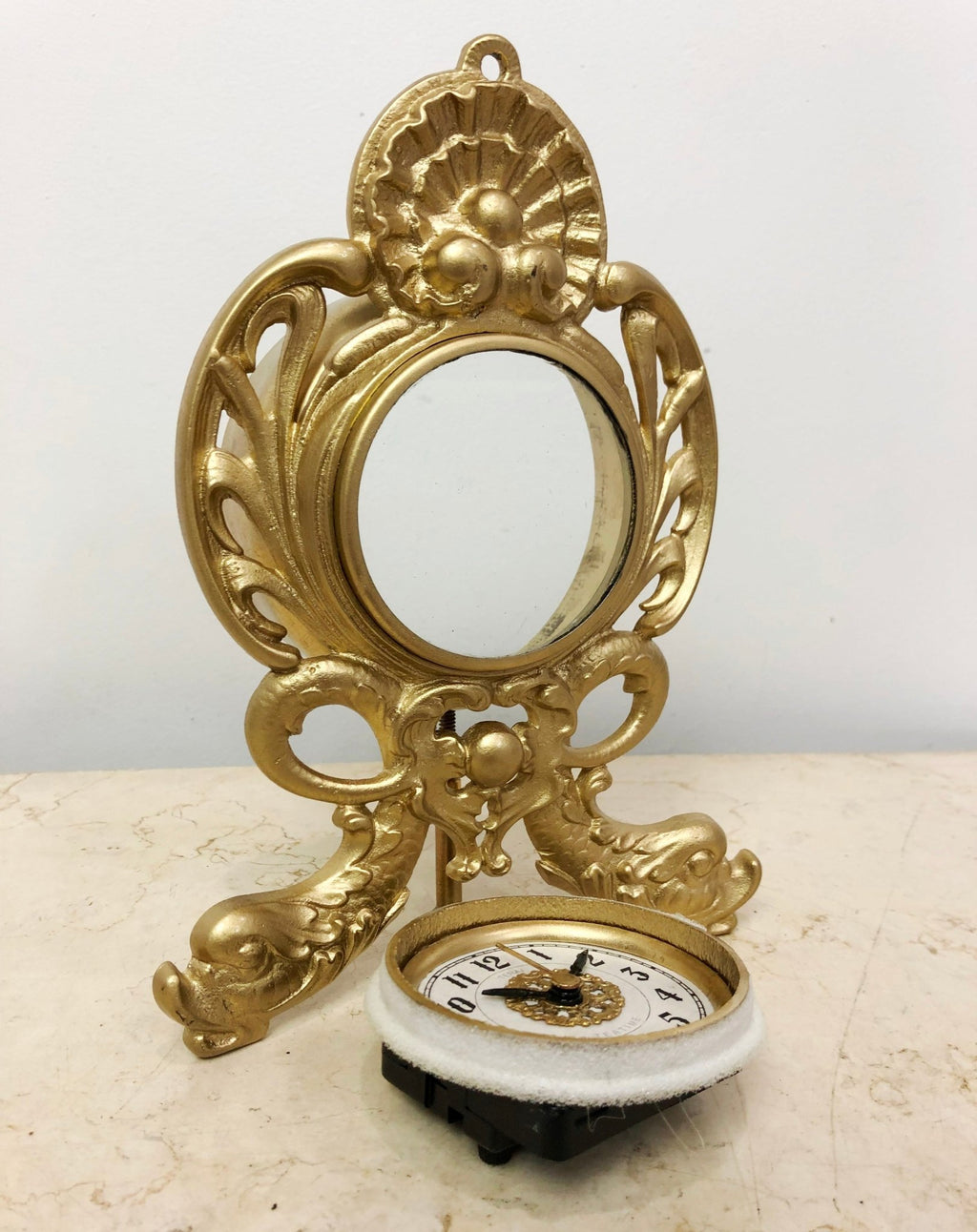 Antique Cast Iron Ornate Westclox Desk Mantel Clock | Adelaide Clocks
