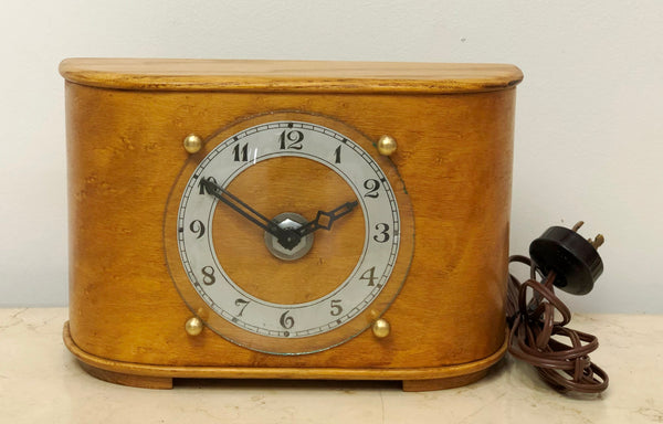 Vintage Art Deco British Electric Mantel Clock | eXibit collection