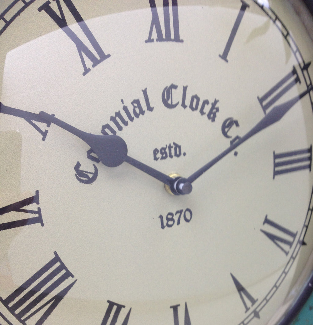 Vintage RUSTIC Industrial Round Metal Wall Clock | Adelaide Clocks