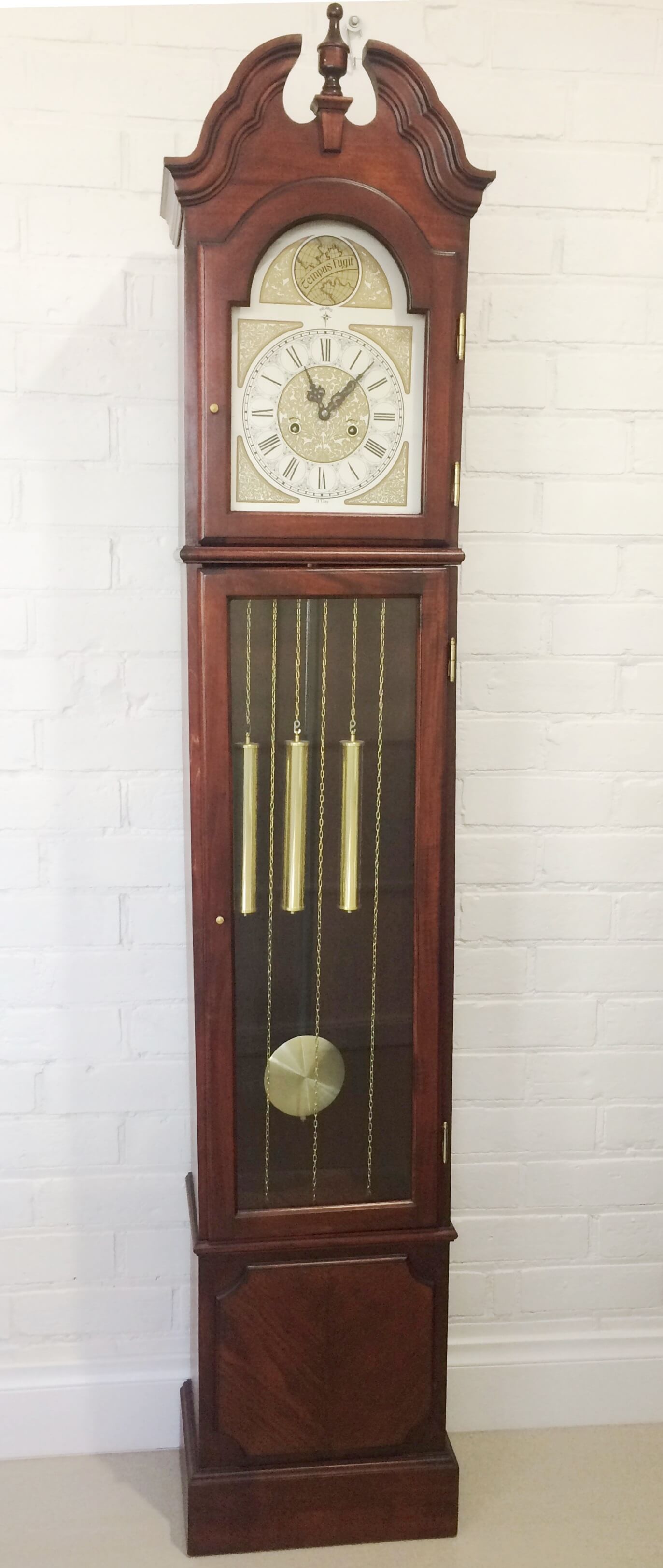 Vintage 31x Day Tempus Fugit Grandfather Clock | eXibit collection