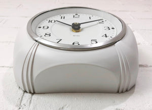 Vintage White Bakelite Smiths Sectric Kitchen Wall Clock | eXibit collection