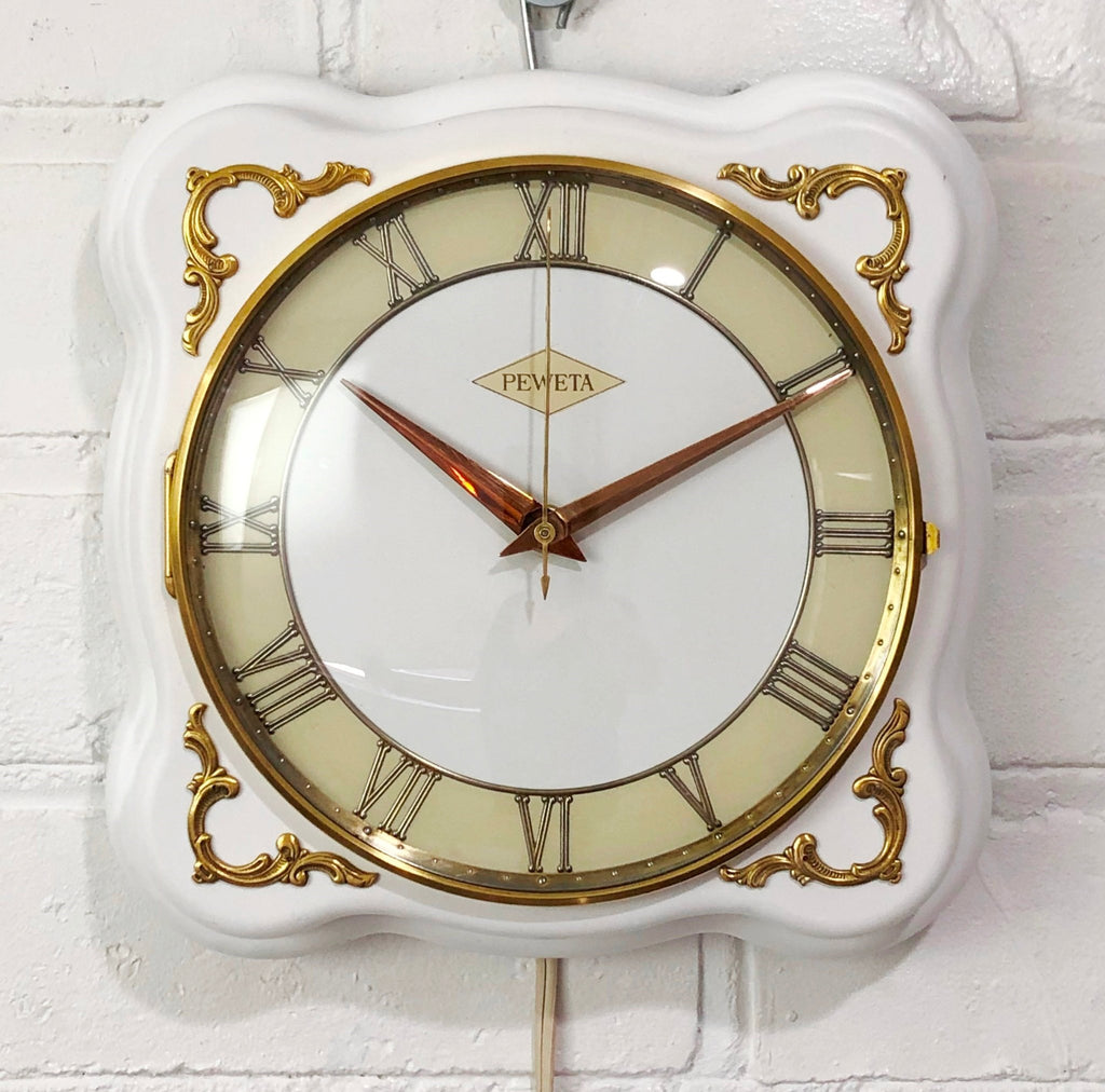 Vintage PEWETA German Electric Kitchen Wall Clock | Adelaide Clocks