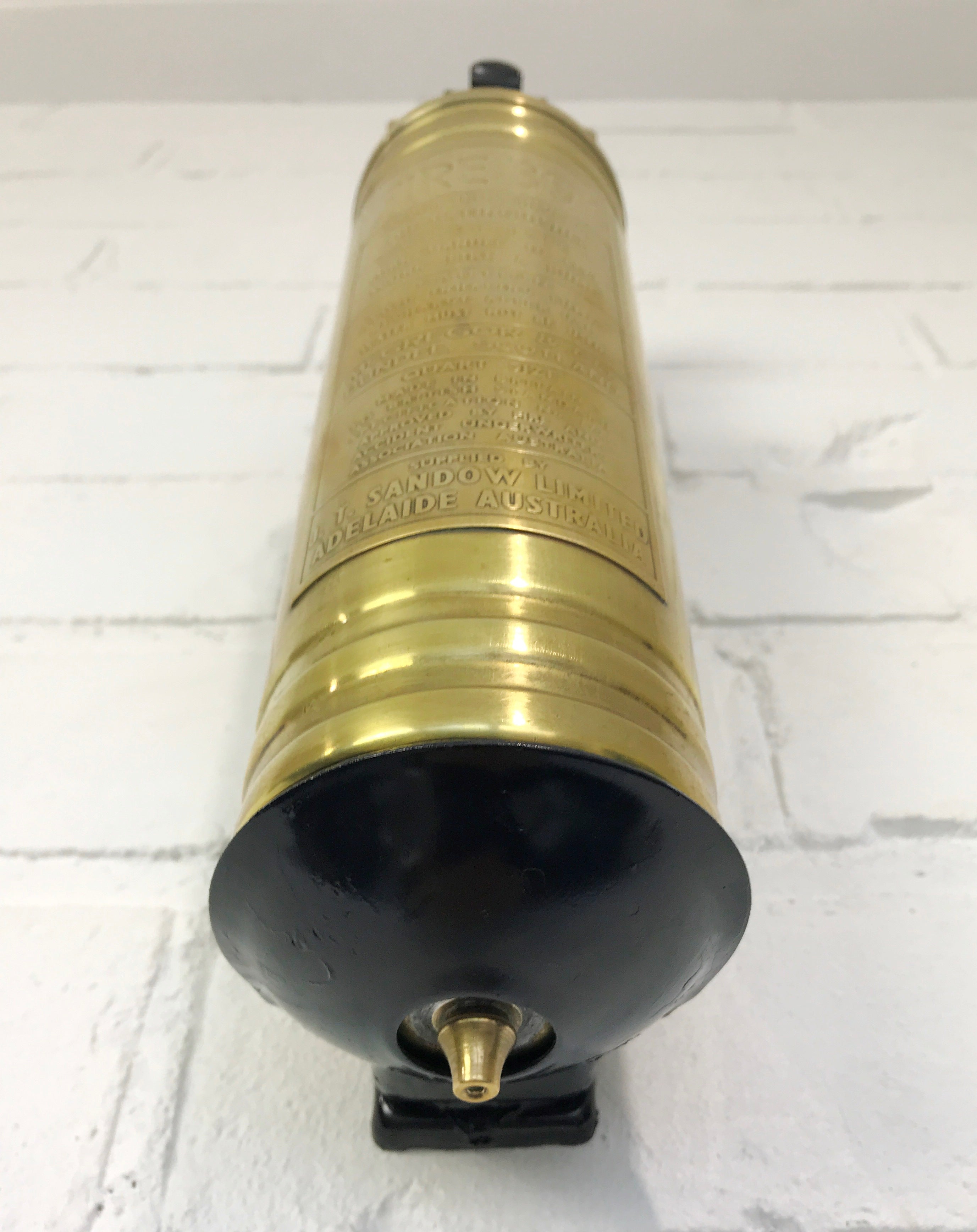 Vintage FIRE BOY Brass Fire Extinguisher | eXibit collection
