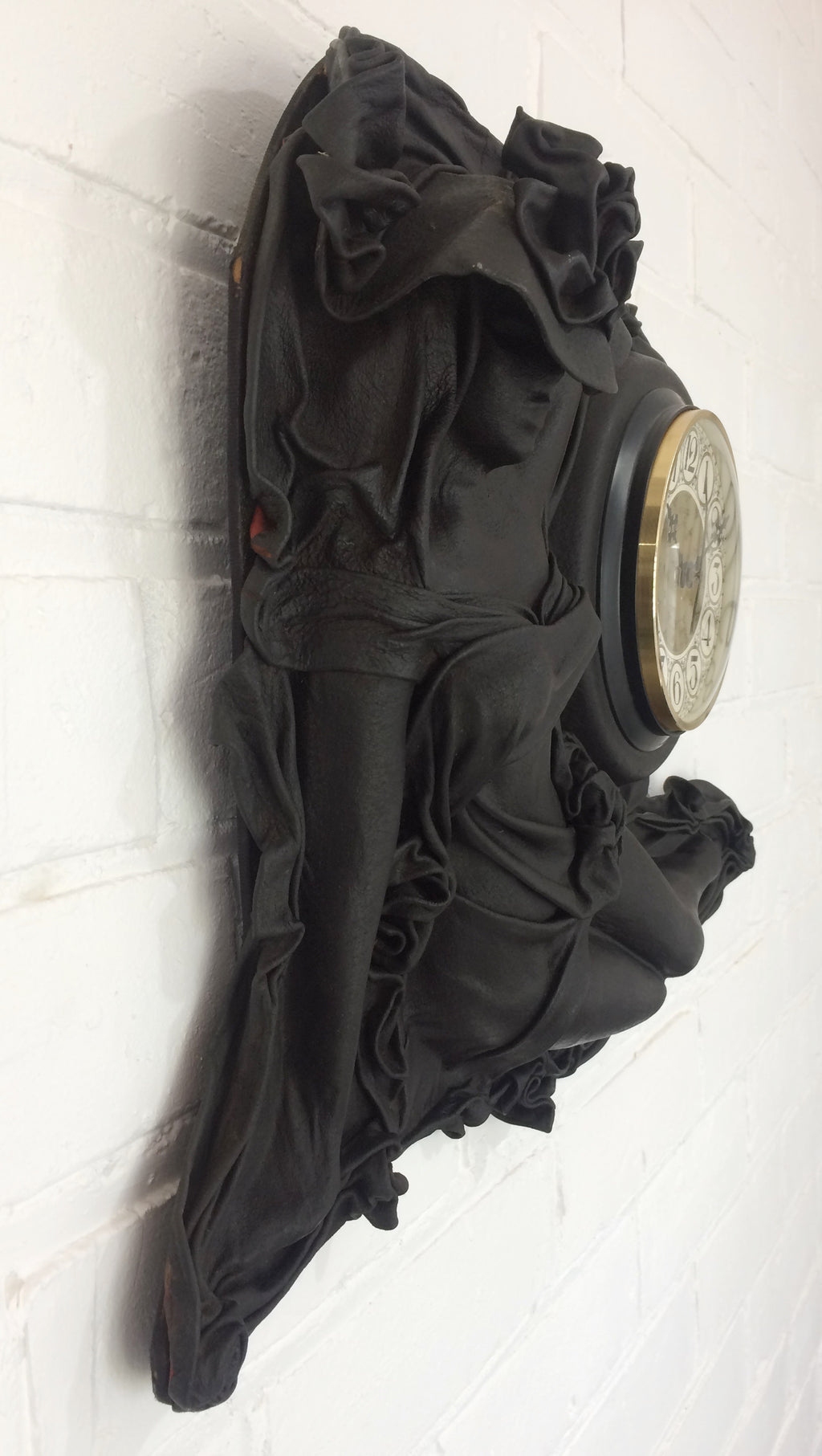 RARE Vintage Leather Lady Hermle Quartz Clock | Adelaide Clocks