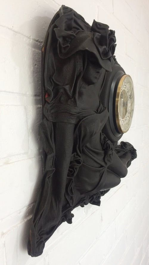 RARE Vintage Leather Lady Hermle Quartz Clock | Adelaide Clocks