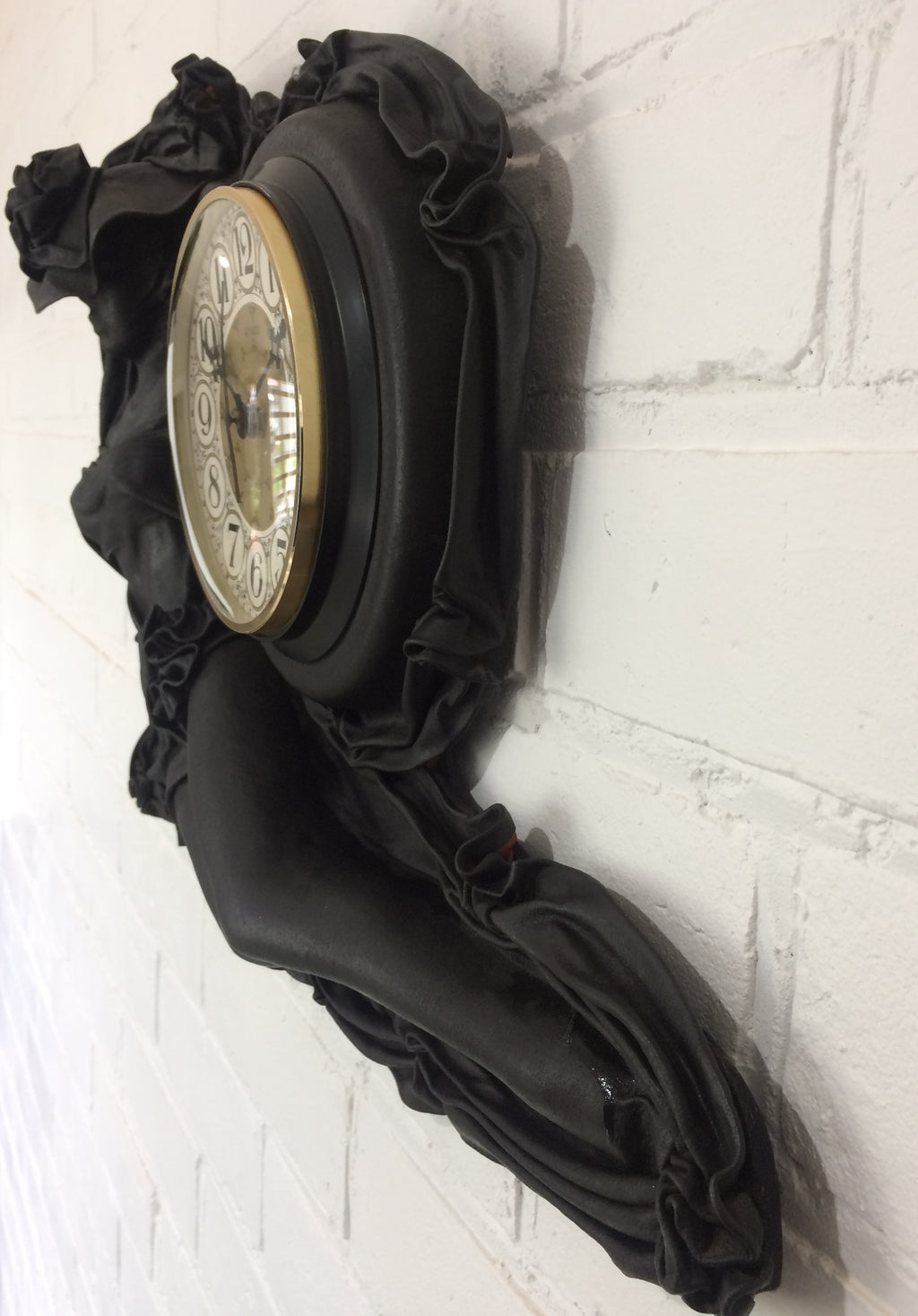 RARE Vintage Leather Lady Hermle Quartz Clock | Adelaide Clocks