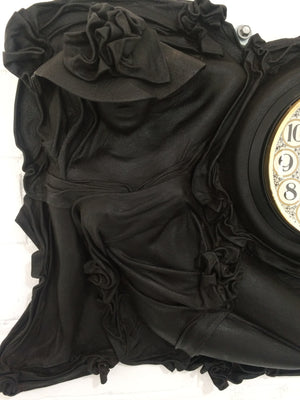 RARE Vintage Leather Lady Hermle Quartz Clock | eXibit collection