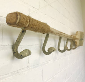 Vintage Wooden Oar / Paddle Wall Hanging Coat Hook | eXibit collection