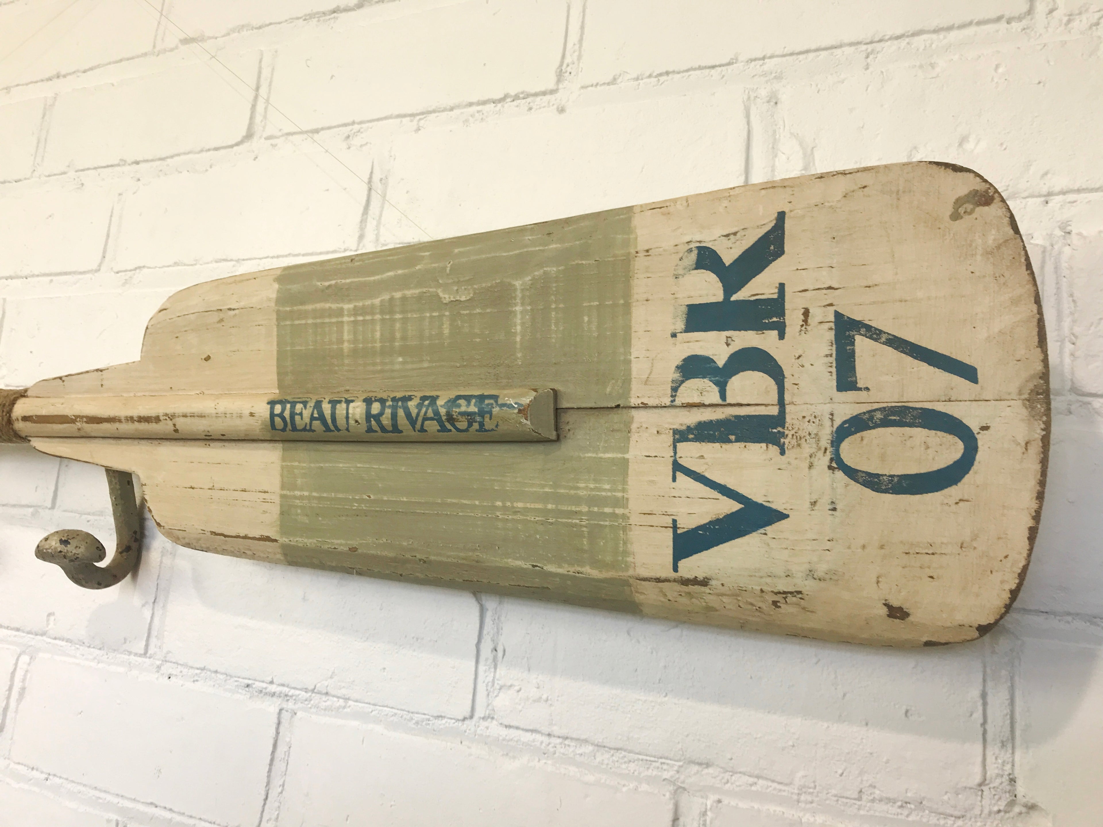 Vintage Wooden Oar / Paddle Wall Hanging Coat Hook | eXibit collection