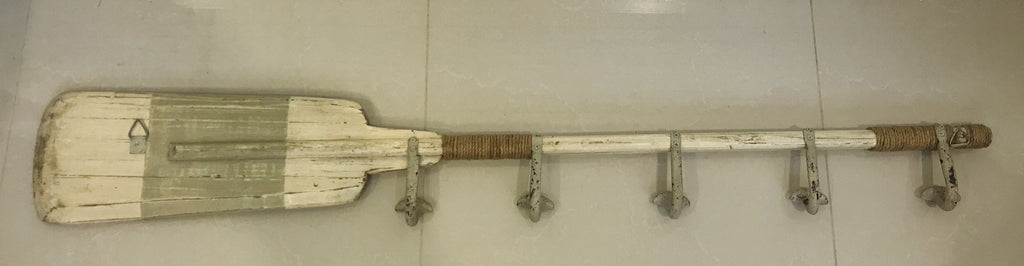 Vintage Wooden Oar / Paddle Wall Hanging Coat Hook | eXibit collection