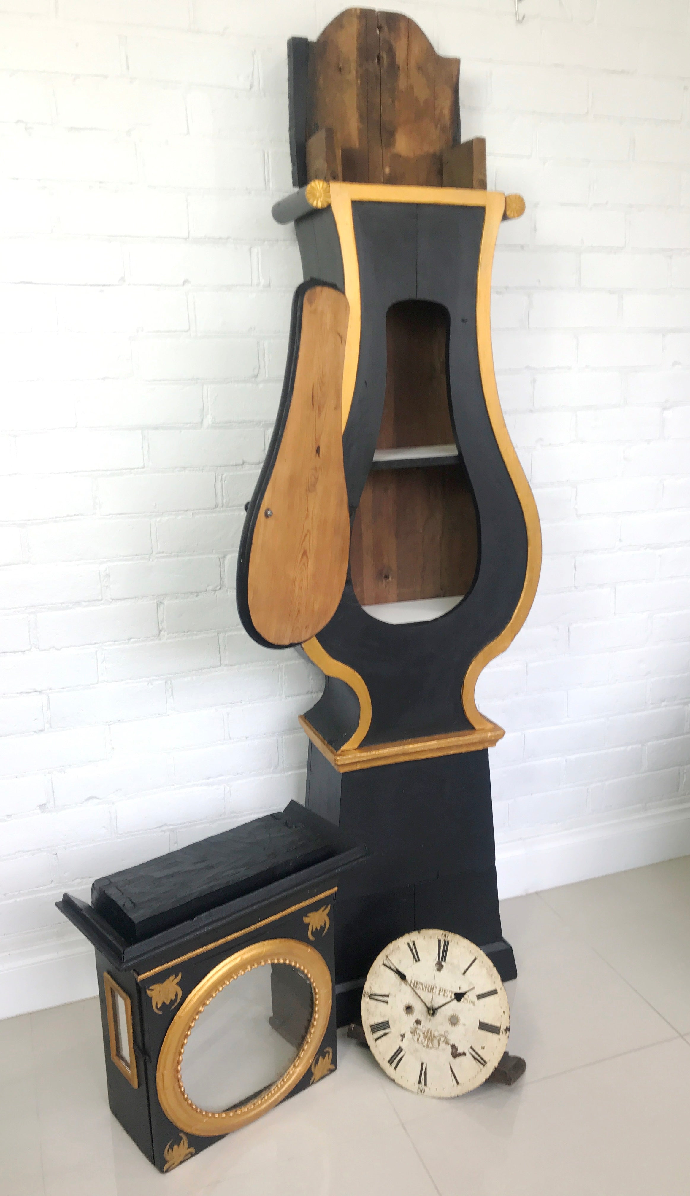 Antique Quartz Battery Grandfather Clock with Cabinet | Adelaide Clocks