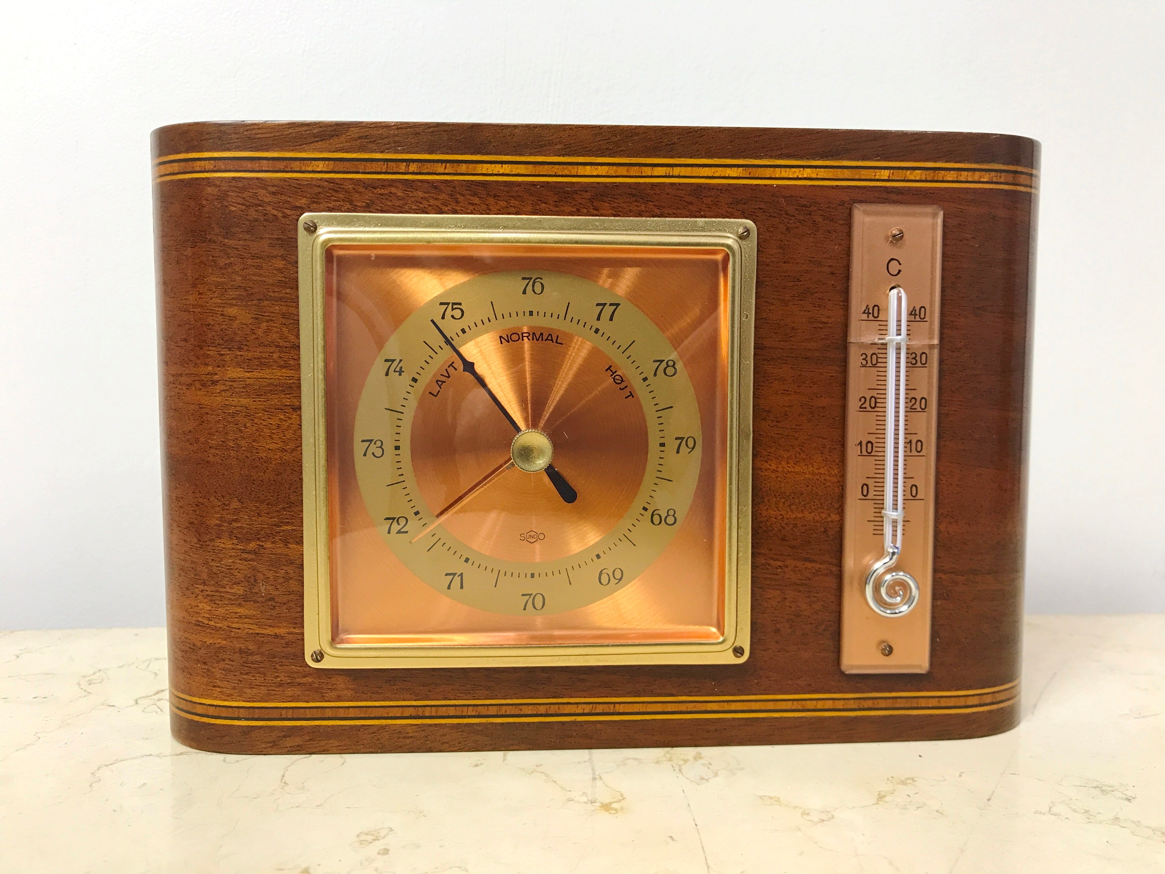 Vintage SUNDO Desk Barometer & Thermometer | eXibit collection