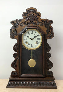 Antique Ansonia Cottage Westminster Battery Pendulum Mantel Clock | eXibit collection