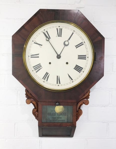 Antique Waterbury Hammer on Coil Chime Pendulum Wall Clock | eXibit collection