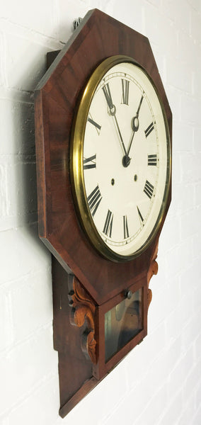 Antique Waterbury Hammer on Coil Chime Pendulum Wall Clock | eXibit collection