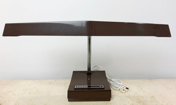 Vintage NORAX Retro Brown Bakelite Gooseneck Desk Lamp | eXibit collection