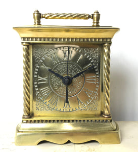 Vintage Brass Battery Mantel Clock | eXibit collection