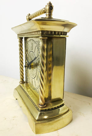 Vintage Brass Battery Mantel Clock | eXibit collection