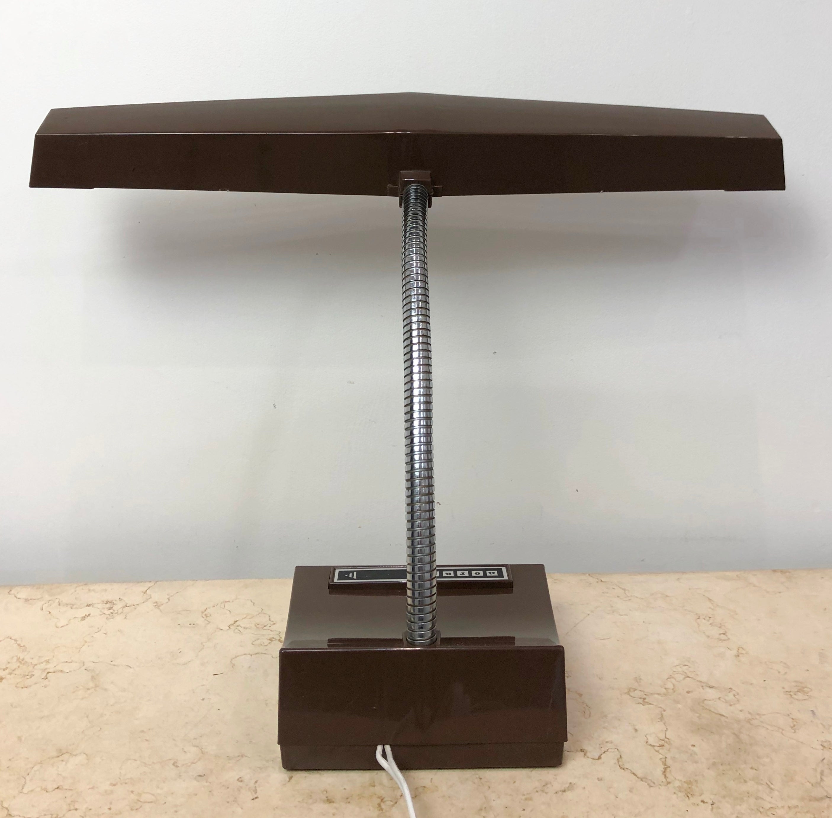 Vintage NORAX Retro Brown Bakelite Gooseneck Desk Lamp | eXibit collection