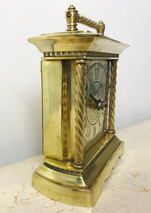 Vintage Brass Battery Mantel Clock | eXibit collection