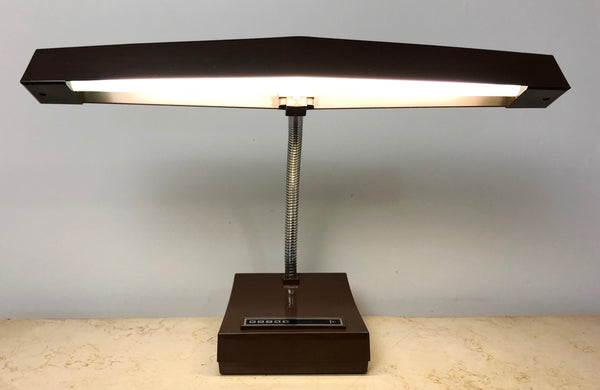 Vintage NORAX Retro Brown Bakelite Gooseneck Desk Lamp | eXibit collection