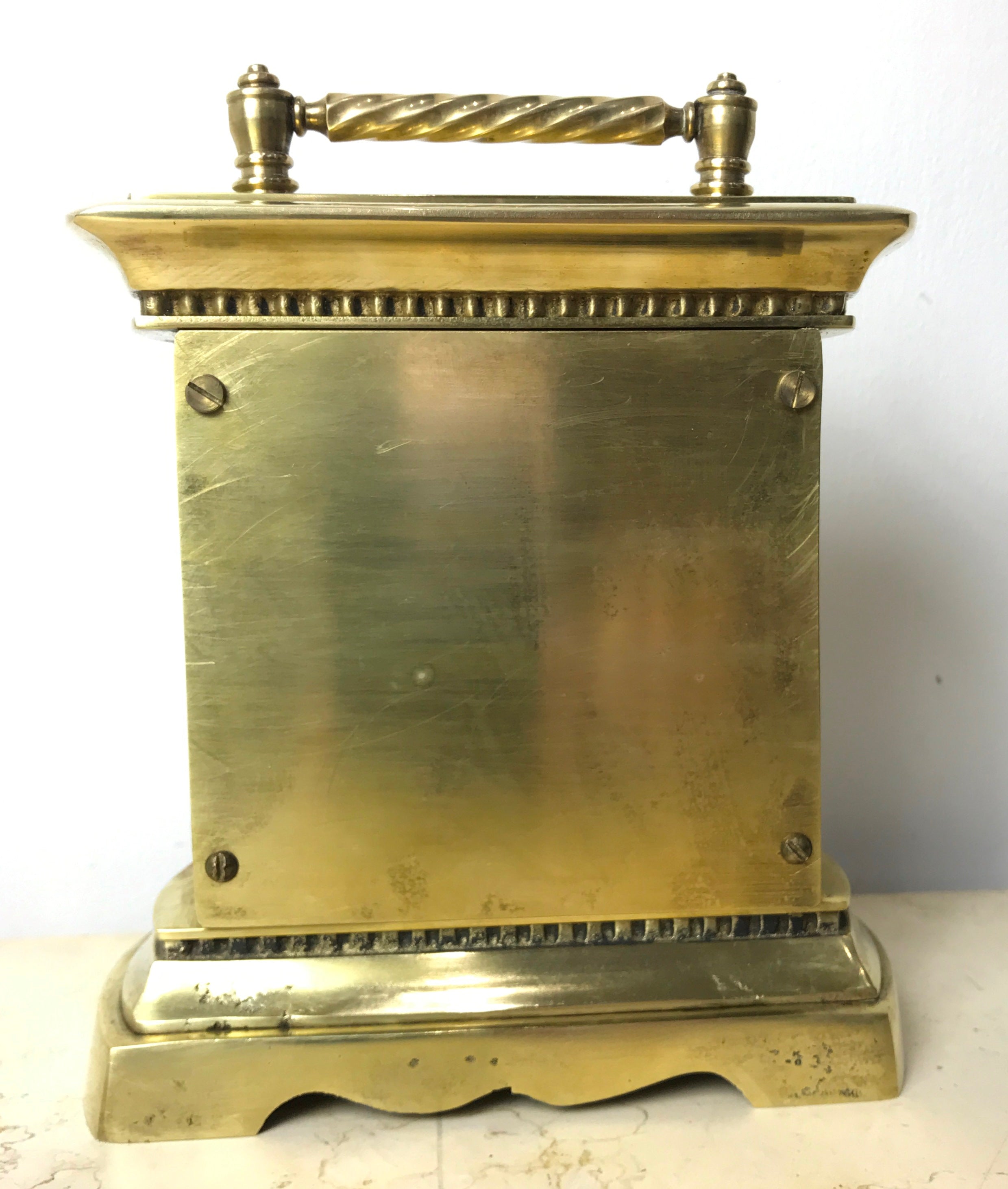 Vintage Brass Battery Mantel Clock | eXibit collection