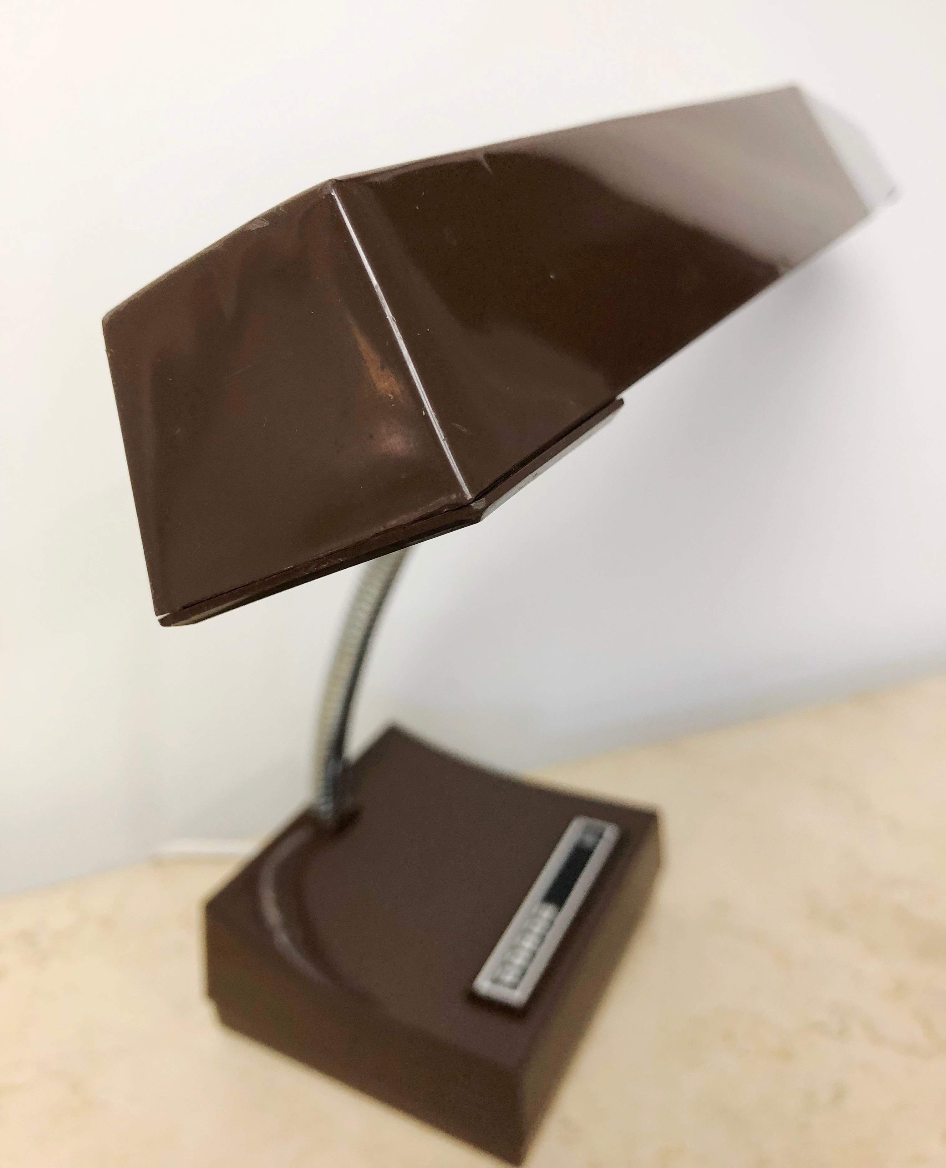Vintage NORAX Retro Brown Bakelite Gooseneck Desk Lamp | eXibit collection