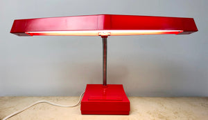 Vintage NORAX Retro RED Bakelite Gooseneck Desk Lamp | eXibit collection