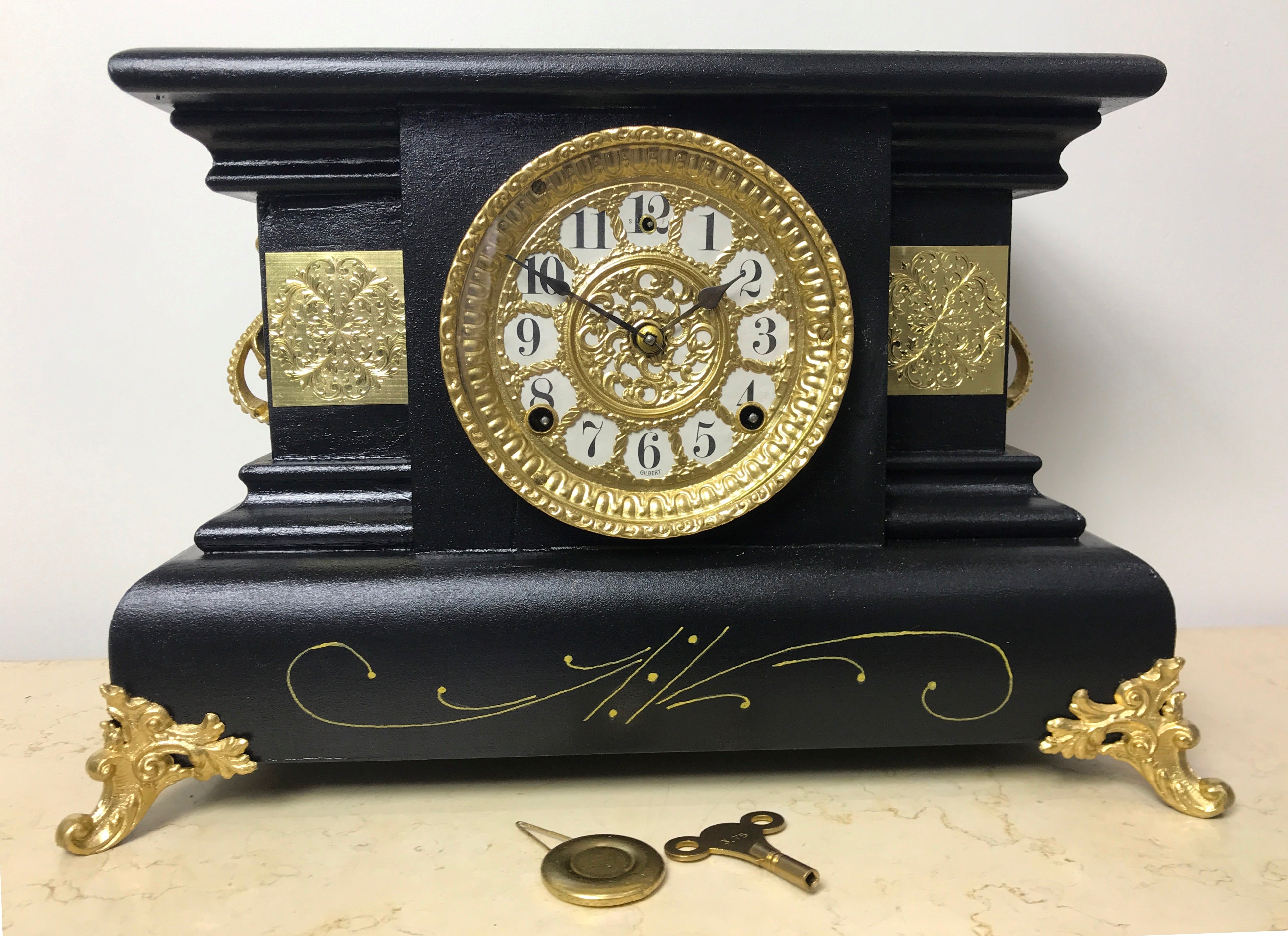 Original Antique Gilbert USA Mantel Clock | eXibit collection