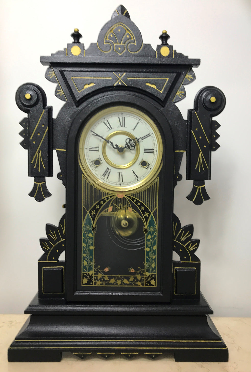 Antique New Haven Quartz Battery Mantel Clock  | Adelaide Clocks