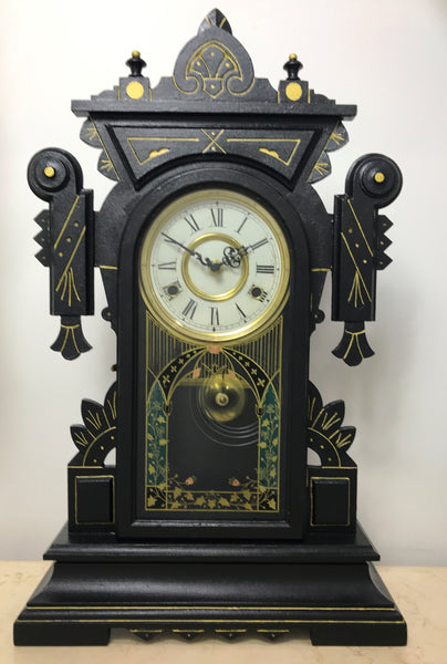 Antique New Haven Quartz Battery Mantel Clock  | eXibit collection