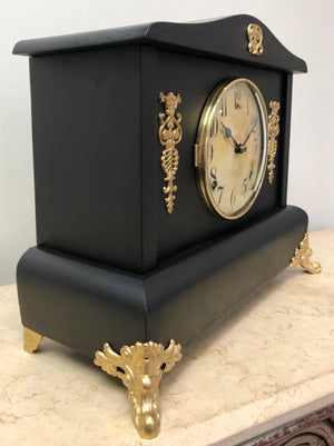 Antique Gilbert Bell & Hammer Chime Mantel Clock | eXibit collection