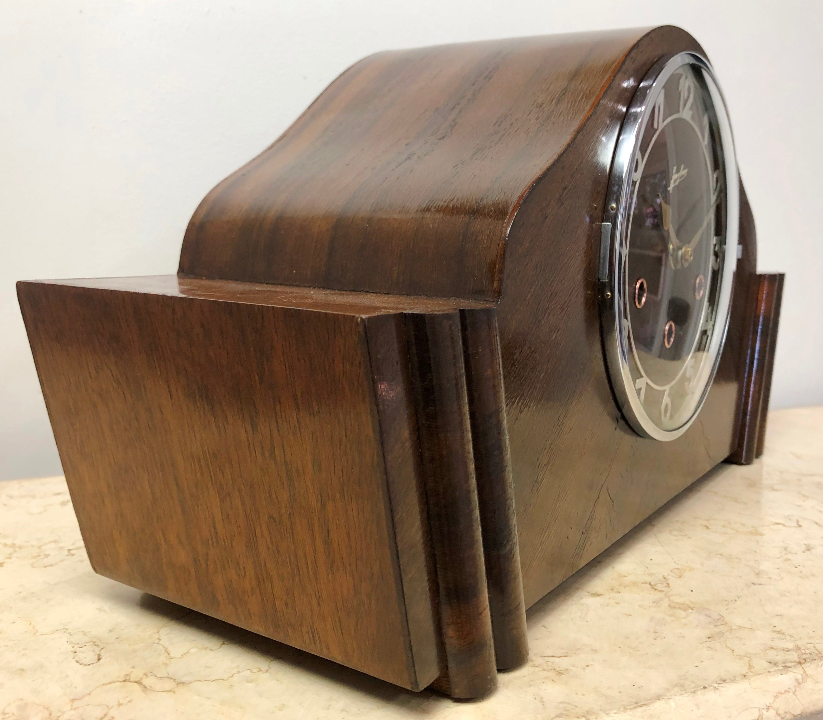 Vintage Junghans Westminster Battery Mantel Clock | eXibit collection