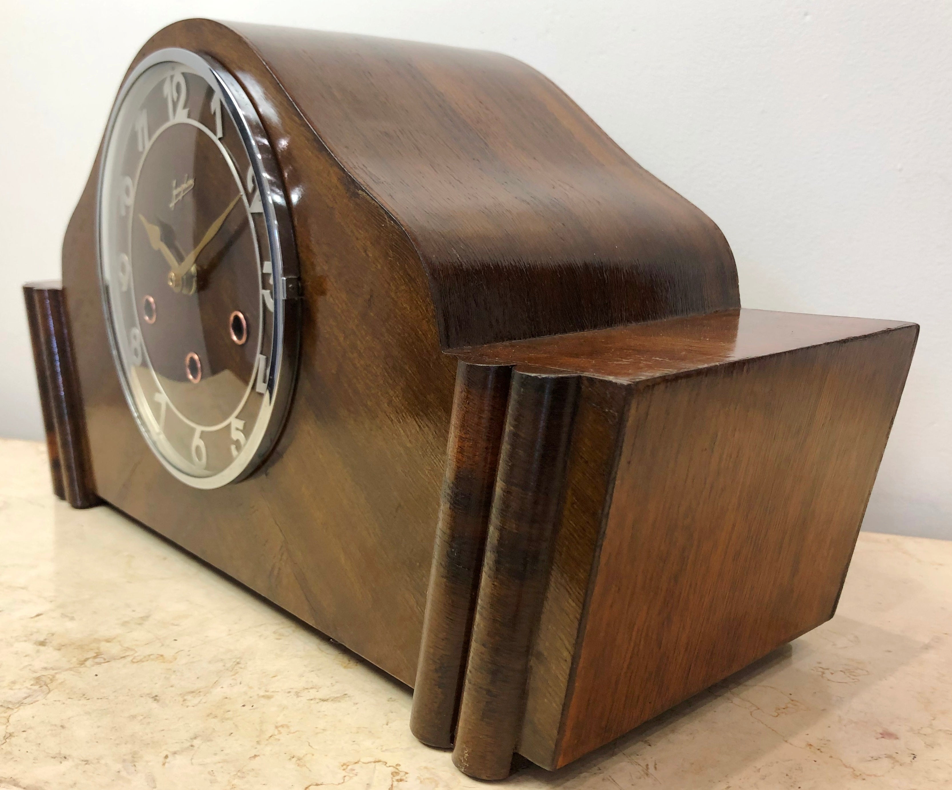 Vintage Junghans Westminster Battery Mantel Clock | eXibit collection