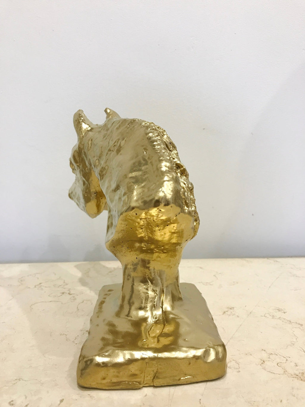 Gold Horse Head Sculpture | Adelaide Clocks