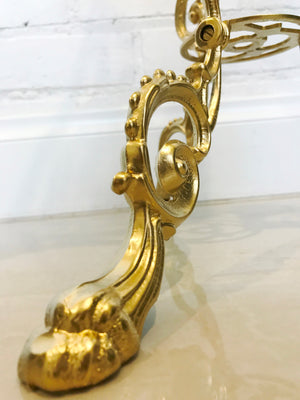 Antique Jardiniere Ornate Brass Plant Stand Table | eXibit collection