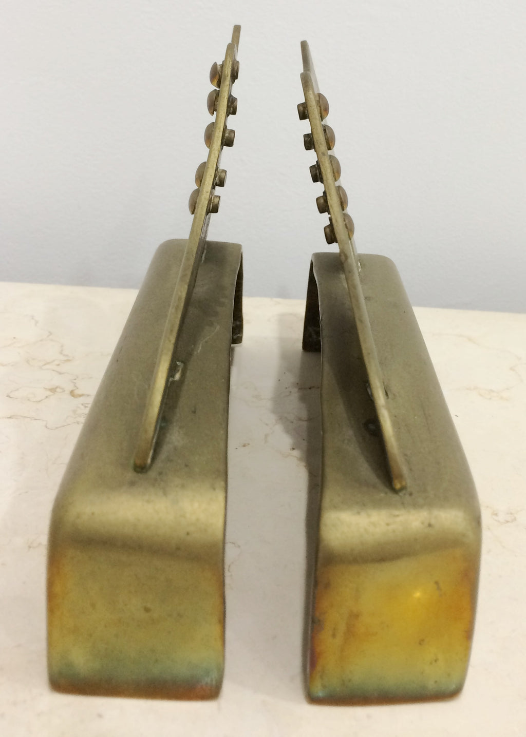 Vintage Hand Etched Brass Bookends | eXibit collection
