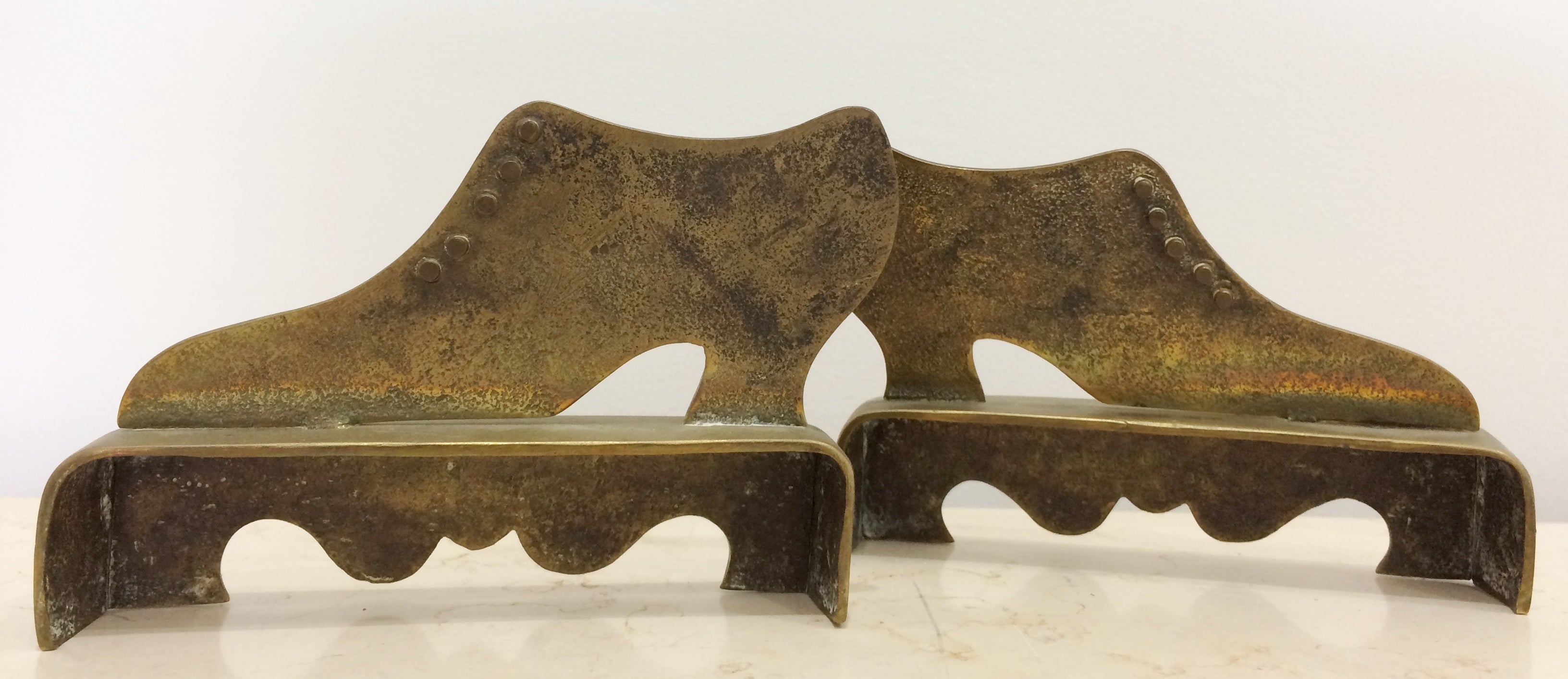 Vintage Hand Etched Brass Bookends | eXibit collection