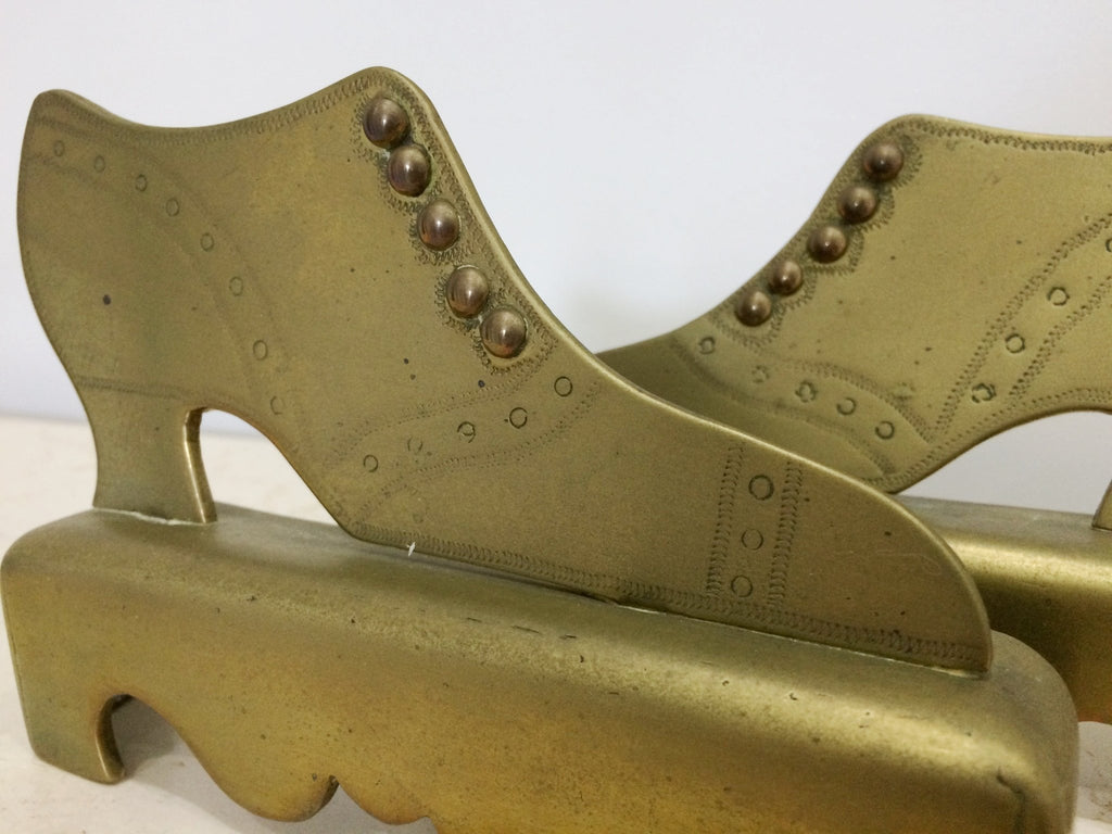 Vintage Hand Etched Brass Bookends | eXibit collection