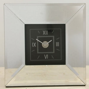 Beveled Mirror Clock  {battery}